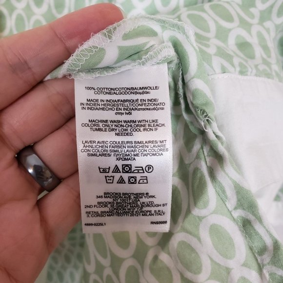 346 Brooks Brothers half sleeve green top size XL - Picture 4 of 4